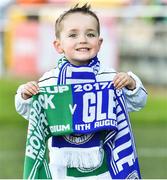 11 August 2017; Two year old Glenville supporter Senan McDonnell and son of Glenville team captain Ciaran McDonnell before the Irish Daily Mail FAI Cup first round match between Shamrock Rovers and Glenville at Tallaght Stadium in Tallaght, Dublin. Photo by Matt Browne/Sportsfile