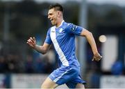 11 August 2017; Killian Cantwell of Finn Harps celebrates after scoring his sides first goal during the Irish Daily Mail FAI Cup First Round match between Finn Harps and Bohemians at Finn Park in Ballybofey, Donegal. Photo by Oliver McVeigh/Sportsfile