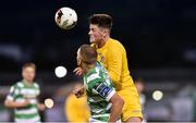 11 August 2017; Conor Moore of Glenville in action against Michael O'Connor of Shamrock Rovers during the Irish Daily Mail FAI Cup first round match between Shamrock Rovers and Glenville at Tallaght Stadium in Tallaght, Dublin. Photo by Matt Browne/Sportsfile