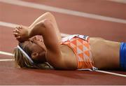 11 August 2017; Dafne Schippers of the Netherlands reacts after winning the final of the Women's 200m event during day eight of the 16th IAAF World Athletics Championships at the London Stadium in London, England. Photo by Stephen McCarthy/Sportsfile
