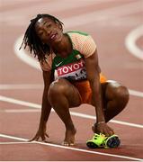 11 August 2017; Marie-Josée Ta Lou of the Ivory Coast following the final of the Women's 200m event during day eight of the 16th IAAF World Athletics Championships at the London Stadium in London, England. Photo by Stephen McCarthy/Sportsfile
