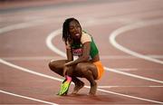 11 August 2017; Marie-Josée Ta Lou of the Ivory Coast following the final of the Women's 200m event during day eight of the 16th IAAF World Athletics Championships at the London Stadium in London, England. Photo by Stephen McCarthy/Sportsfile
