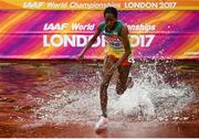 11 August 2017; Etenesh Diro of Ethiopia competes in the final of the Women's 3000m Steeplechase event during day eight of the 16th IAAF World Athletics Championships at the London Stadium in London, England. Photo by Stephen McCarthy/Sportsfile