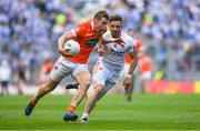 5 August 2017; Oisin O'Neill of Armagh in action against Pádraig Hampsey of Tyrone during the GAA Football All-Ireland Senior Championship Quarter-Final match between Tyrone and Armagh at Croke Park in Dublin. Photo by Ramsey Cardy/Sportsfile