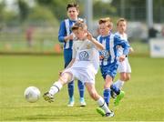 12 August 2017; Charles McGee of Belvedere FC, Co Dublin, in action against Sam Cronolly of Ratoath Harps, Co Meath, during the Volkswagen Masters event - Day 1 at AUL Complex in Dublin. Photo by Piaras Ó Mídheach/Sportsfile