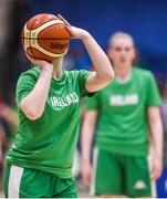 12 August 2017; Louise Scannell of Ireland warms up ahead of the FIBA U18 Women's European Basketball Championships match between Ireland and Poland at National Basketball Arena in Tallaght, Dublin. Photo by David Fitzgerald/Sportsfile