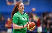 12 August 2017; Margaret Byrne of Ireland warms up ahead of the FIBA U18 Women's European Basketball Championships match between Ireland and Poland at National Basketball Arena in Tallaght, Dublin. Photo by David Fitzgerald/Sportsfile