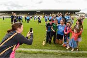 12 August 2017; Edel Leahy from Dublin takes a picture of her daughters 6 year old Karen, 8 year old Aoife and 3 year old Jane and nephews 10 year old Paddy and 7 year old Joe Osborne with Niamh McEvoy of Dublin after the TG4 Ladies Football All-Ireland Senior Championship Quarter-Final match between Dublin and Waterford at Nowlan Park in Kilkenny. Photo by Matt Browne/Sportsfile