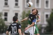 12 August 2017; Conor Kenna of Bray Wanderers in action against Karl Sheppard of Cork City during the Irish Daily Mail FAI Cup first round match between Bray Wanderers and Cork City at Carlisle Grounds in Bray, Co. Wicklow. Photo by Ramsey Cardy/Sportsfile