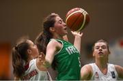 12 August 2017; Maeve Phelan of Ireland in action against Paula Duchnowska of Poland during the FIBA U18 Women's European Basketball Championships match between Ireland and Poland at National Basketball Arena in Tallaght, Dublin. Photo by David Fitzgerald/Sportsfile