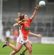 12 August 2017; Sharon Reel of Armagh in action against Louise Ni Mhuircheartaigh of Kerry during the TG4 Ladies Football All-Ireland Senior Championship Quarter-Final match between Kerry and Armagh at Nowlan Park in Kilkenny. Photo by Matt Browne/Sportsfile