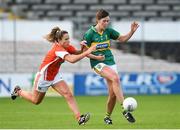 12 August 2017; Lorraine Scanlon of Kerry in action against Sharon Reel of Armagh during the TG4 Ladies Football All-Ireland Senior Championship Quarter-Final match between Kerry and Armagh at Nowlan Park in Kilkenny. Photo by Matt Browne/Sportsfile