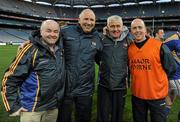 28 April 2012; Longford manager Glenn Ryan, second from left, with, from left, Pat Cahill, Chairman of the Longford County Board, John Fay, Selector, and Padraig Davis, Selector. Allianz Football League, Division 3 Final, Longford v Wexford, Croke Park, Dublin. Picture credit: Ray McManus / SPORTSFILE