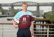 2 May 2012; Drogheda United's Derek Prendergast at the announcement of Scotch Hall Shopping Centre, Drogheda, as Drogheda United's main jersey sponsor. Scotch Hall Shopping Centre, Drogheda, Co. Louth. Photo by Sportsfile