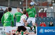 2 May 2012; Eoghan Murphy, Cork City FC, heads home his side's second goal. Airtricity U19 Cup Final, Dundalk FC v Cork City FC, Oriel Park, Dundalk, Co. Louth. Picture credit: Brian Lawless / SPORTSFILE