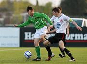 2 May 2012; Steven Kenny, Cork City FC, in action against Mark Leavy, Dundalk FC. Airtricity U19 Cup Final, Dundalk FC v Cork City FC, Oriel Park, Dundalk, Co. Louth. Picture credit: Brian Lawless / SPORTSFILE