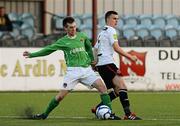 2 May 2012; Steven Kenny, Cork City FC, in action against Karl Martin, Dundalk FC. Airtricity U19 Cup Final, Dundalk FC v Cork City FC, Oriel Park, Dundalk, Co. Louth. Picture credit: Brian Lawless / SPORTSFILE
