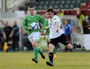 2 May 2012; Ben McLoughlin, Dundalk FC, in action against Robert Lehane, Cork City FC. Airtricity U19 Cup Final, Dundalk FC v Cork City FC, Oriel Park, Dundalk, Co. Louth. Picture credit: Brian Lawless / SPORTSFILE