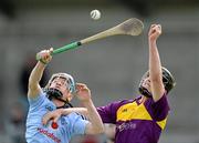 5 May 2012; Oisin O'Rorke, Dublin, in action against Sean Murphy, Wexford. Electric Ireland Leinster GAA Hurling Minor Championship, Dublin v Wexford, Parnell Park, Dublin. Photo by Sportsfile