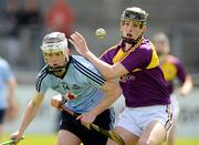 5 May 2012; Sean Murphy, Wexford, in action against James Roche, Dublin. Electric Ireland Leinster GAA Hurling Minor Championship, Dublin v Wexford, Parnell Park, Dublin. Photo by Sportsfile