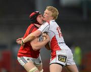 5 May 2012; Tommy O'Donnell, Munster, is tackled by Nevin Spence, Ulster. Celtic League, Munster v Ulster, Thomond Park, Limerick. Picture credit: Stephen McCarthy / SPORTSFILE