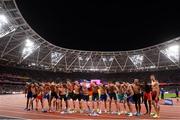 12 August 2017; Men's Decathlon athletes following the 1500m discipline during day nine of the 16th IAAF World Athletics Championships at the London Stadium in London, England. Photo by Stephen McCarthy/Sportsfile