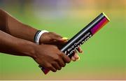12 August 2017; A detailed view of a relay baton prior to the final of the Women's 4x100m Relay event during day nine of the 16th IAAF World Athletics Championships at the London Stadium in London, England. Photo by Stephen McCarthy/Sportsfile