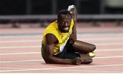 12 August 2017; Usain Bolt of Jamaica following the final of the Men's 4x100m Relay event during day nine of the 16th IAAF World Athletics Championships at the London Stadium in London, England. Photo by Stephen McCarthy/Sportsfile