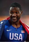 12 August 2017; Justin Gatlin of the USA following the final of the Men's 4x100m Relay event during day nine of the 16th IAAF World Athletics Championships at the London Stadium in London, England. Photo by Stephen McCarthy/Sportsfile
