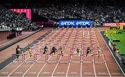 12 August 2017; Sally Pearson of Australia, third from right, jumps the final hurdle on her way to winning the final of the Women's 100m Hurdles event during day nine of the 16th IAAF World Athletics Championships at the London Stadium in London, England. Photo by Stephen McCarthy/Sportsfile