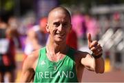 13 August 2017; Robert Heffernan of Ireland reacts after crossing the finish line of the Men's 50km Race Walk final during day ten of the 16th IAAF World Athletics Championships at The Mall in London, England. Photo by Stephen McCarthy/Sportsfile