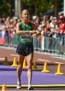 13 August 2017; Robert Heffernan of Ireland crosses the finish line of the Men's 50km Race Walk final during day ten of the 16th IAAF World Athletics Championships at The Mall in London, England. Photo by Stephen McCarthy/Sportsfile