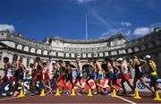 13 August 2017; Athletes pass Admiralty Arch in the Men's 20km Race Walk final during day ten of the 16th IAAF World Athletics Championships at The Mall in London, England. Photo by Stephen McCarthy/Sportsfile