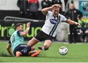 13 August 2017; John Mountney of Dundalk  in action against Darren Cole of Derry City during the Irish Daily Mail FAI Cup first round match between Dundalk v Derry City at Oriel Park in Dundalk, Louth. Photo by David Maher/Sportsfile