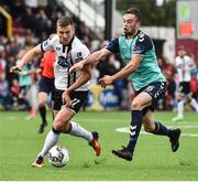 13 August 2017; Patrick McEleney of Dundalk  in action against Nathan Boyle of Derry City during the Irish Daily Mail FAI Cup first round match between Dundalk v Derry City at Oriel Park in Dundalk, Louth. Photo by David Maher/Sportsfile