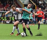13 August 2017; Patrick McEleney of Dundalk  in action against Nathan Boyle of Derry City during the Irish Daily Mail FAI Cup first round match between Dundalk v Derry City at Oriel Park in Dundalk, Louth. Photo by David Maher/Sportsfile