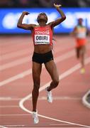 13 August 2017; Hellen Onsando Obiri of Kenya celebrates winning the final of the Women's 5000m event during day ten of the 16th IAAF World Athletics Championships at the London Stadium in London, England. Photo by Stephen McCarthy/Sportsfile