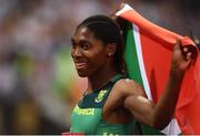 13 August 2017; Caster Semenya of South Africa after winning the final of the Women's  800m event during day ten of the 16th IAAF World Athletics Championships at the London Stadium in London, England. Photo by Stephen McCarthy/Sportsfile