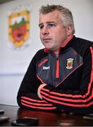 14 August 2017; Mayo manager Stephen Rochford in attendance during a Mayo Football Press Conference at Elvery's MacHale Park, Castlebar in Mayo. Photo by David Maher/Sportsfile