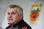 14 August 2017; Mayo manager Stephen Rochford in attendance during a Mayo Football Press Conference at Elvery's MacHale Park, Castlebar in Mayo. Photo by David Maher/Sportsfile