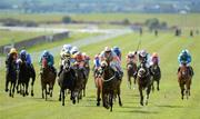 7 May 2012; Ondeafears, with Shane Foley up, leads the field on their way to winning the Newbridge Credit Union Handicap. The Curragh Racecourse, The Curragh, Co. Kildare. Picture credit: Matt Browne / SPORTSFILE