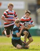 7 May 2012; Peter Breen, Enniscorthy RFC, is tackled by Brian Conlon, Navan RFC. Under-15 McAuley Cup Final, Navan RFC v Enniscorthy RFC, Donnybrook Stadium, Donnybrook, Co. Dublin. Picture credit: Ray McManus / SPORTSFILE