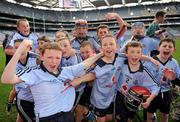 8 May 2012; Scoil Holy Trinity players celebrate victory over Mary Mother of Hope. Allianz Cumann na mBunscol Finals, Scoil Holy Trinity v Mary Mother of Hope, Croke Park, Dublin. Picture credit: Ray McManus / SPORTSFILE