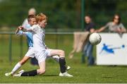 13 August 2017; Conor Murphy of Roscommon Cubs in action against Aaron Kinsella of Arklow Town during the Volkswagen Junior Masters event - Day 2 in the AUL Complex Dublin. Now in its fourth year, the tournament has grown into one of the most prestigious under age soccer tournaments in Ireland with the wining club receiving €2,500 from Volkswagen. Photo by Eóin Noonan/Sportsfile