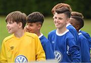13 August 2017; Young Tullamore Town players waiting to collect their medals after the Volkswagen Junior Masters event - Day 2 in the AUL Complex Dublin. Now in its fourth year, the tournament has grown into one of the most prestigious under age soccer tournaments in Ireland with the wining club receiving €2,500 from Volkswagen. Photo by Eóin Noonan/Sportsfile