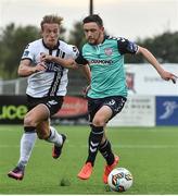 13 August 2017; John Mountney of Dundalk in action against Dean Jarvis of Derry City during the Irish Daily Mail FAI Cup first round match between Dundalk and Derry City at Oriel Park in Dundalk, Louth. Photo by David Maher/Sportsfile