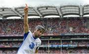 13 August 2017; Jamie Barron of Waterford celebrates scoring his side's second goal during the GAA Hurling All-Ireland Senior Championship Semi-Final match between Cork and Waterford at Croke Park in Dublin. Photo by Piaras Ó Mídheach/Sportsfile