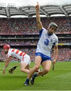 13 August 2017; Jamie Barron of Waterford celebrates scoring his side's second goal as Cork goalkeeper Anthony Nash looks on during the GAA Hurling All-Ireland Senior Championship Semi-Final match between Cork and Waterford at Croke Park in Dublin. Photo by Piaras Ó Mídheach/Sportsfile