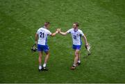 13 August 2017; Maurice Shanahan, left, and Pauric Mahony of Waterford celebrate after the GAA Hurling All-Ireland Senior Championship Semi-Final match between Cork and Waterford at Croke Park in Dublin. Photo by Daire Brennan/Sportsfile