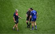 13 August 2017; Referee James Owens has words with Cork selector Diarmuid O'Sullivan and Waterford selector Dan Shanahan during the GAA Hurling All-Ireland Senior Championship Semi-Final match between Cork and Waterford at Croke Park in Dublin. Photo by Daire Brennan/Sportsfile